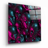 Metallic Faces Glass Wall Art.